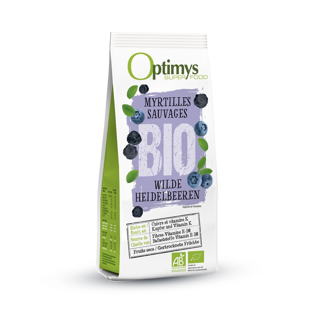OPTIMYS - Myrtilles sauvages bio 180g