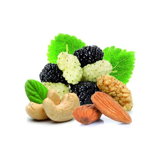 OPTIMYS - Vrac Melange Noix-Mures Bio (Cajou, Amandes, Mulberries noires et blanches) 5kg