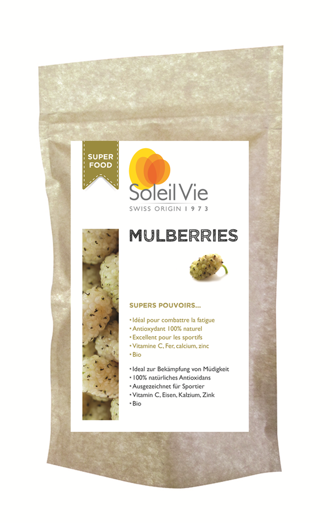 Soleil Vie - Mulberries blanches séchées Bio 80gr 