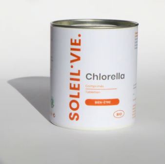 [957] Soleil Vie - Chlorella Pyrenoidosa Bio 250 mg, algue d'eau douce 300 comp
 