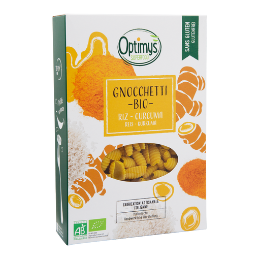 [P1603] OPTIMYS - Gnocchetti de Riz Curcuma Bio sans gluten 250g 