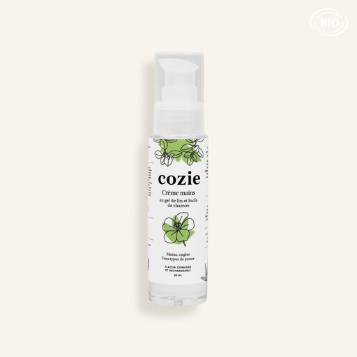 [VE0004] Crème mains au gel de lin et huile de chanvre – 50ml